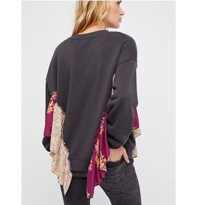 Free People She’s Just Cute Grey Pullover Size Medium